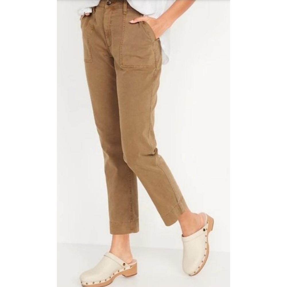 Old Navy Sky High Straight Jeans In Sisal Chestnut Size 8